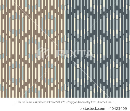 Retro Seamless Pattern Background 2 Color Set Retro Seamless Pattern Background 2 Color Set 40423409