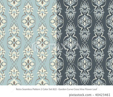 Retro Seamless Pattern Background 2 Color Set 40423461