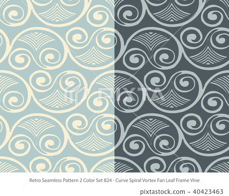 Retro Seamless Pattern Background 2 Color Set Retro Seamless Pattern Background 2 Color Set 40423463