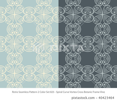Retro Seamless Pattern Background 2 Color Set 40423464