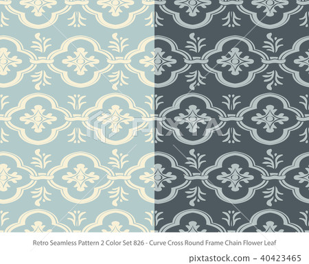 Retro Seamless Pattern Background 2 Color Set Retro Seamless Pattern Background 2 Color Set 40423465
