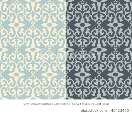 Retro Seamless Pattern Background 2 Color Set Retro Seamless Pattern Background 2 Color Set 40423490
