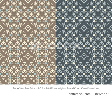 Retro Seamless Pattern Background 2 Color Set 40423538