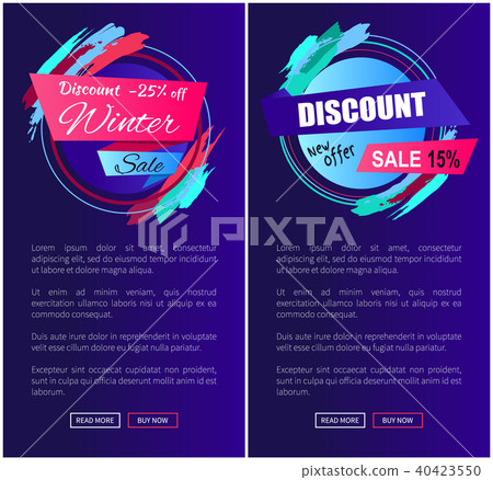 Discount Winter Collection on Vector Illustration 40423550
