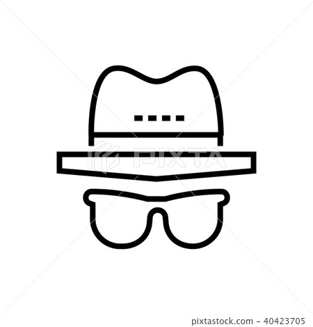 Incognito - line design single isolated icon Incognito - line design single isolated icon 40423705