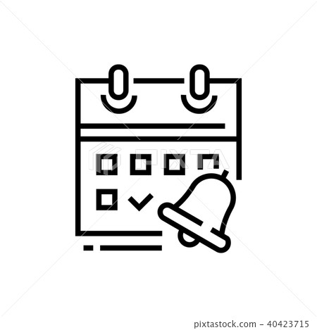 Planner - line design single isolated icon Planner - line design single isolated icon 40423715