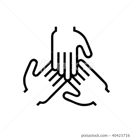 Partnership - line design single isolated icon Partnership - line design single isolated icon 40423716
