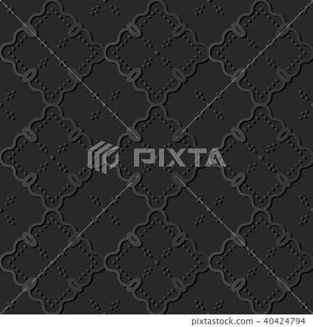 3D dark paper art retro seamless background 40424794