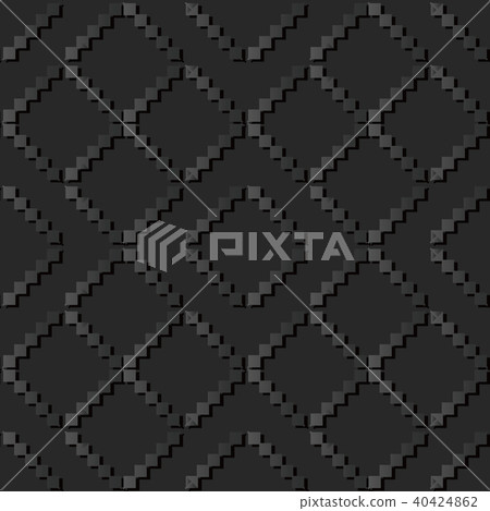 3D dark paper art retro seamless background 3D dark paper art retro seamless background 40424862