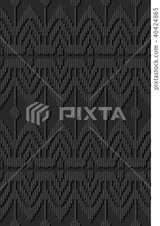 3D dark paper art retro seamless background 3D dark paper art retro seamless background 40424865