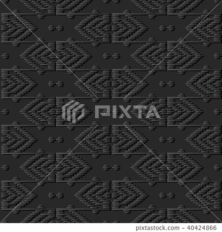 3D dark paper art retro seamless background 3D dark paper art retro seamless background 40424866