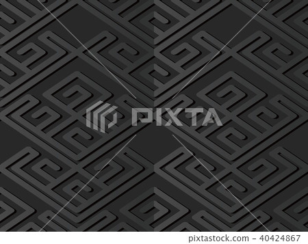 3D dark paper art retro seamless background 3D dark paper art retro seamless background 40424867