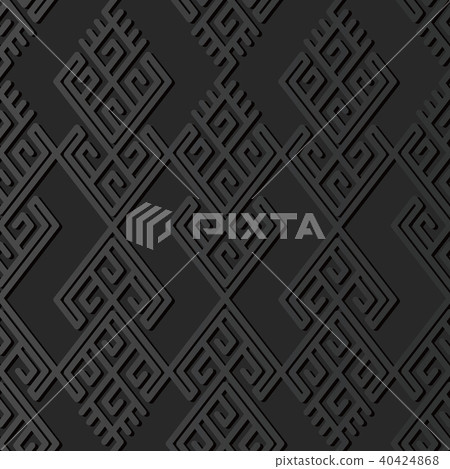 3D dark paper art retro seamless background 3D dark paper art retro seamless background 40424868