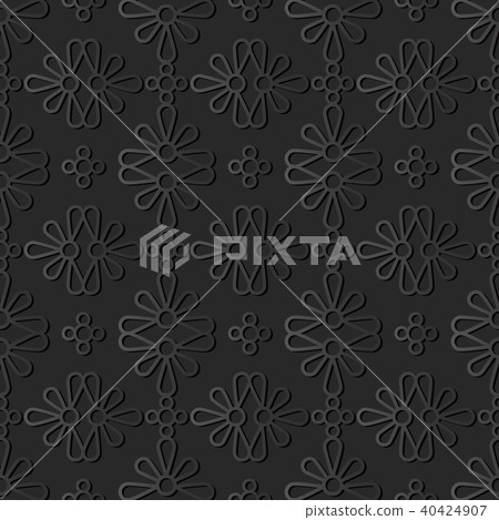 3D dark paper art retro seamless background 3D dark paper art retro seamless background 40424907