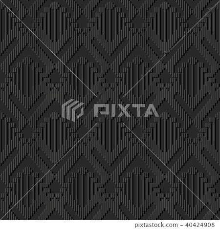 3D dark paper art retro seamless background 3D dark paper art retro seamless background 40424908