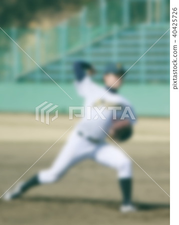Baseball tournament pitching image bokashi 40425726