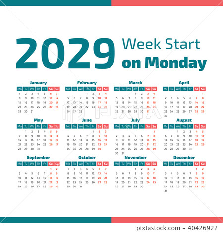Simple 2029 year calendar Simple 2029 year calendar 40426922