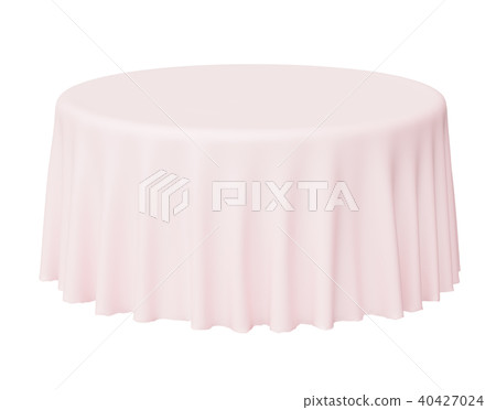 Round pink tablecloth 40427024