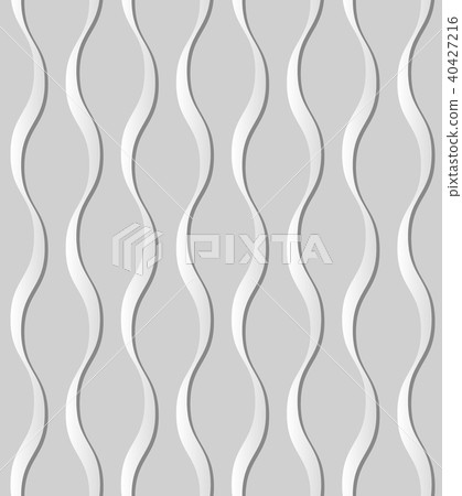 3D white paper art retro seamless pattern backdrop 3D white paper art retro seamless pattern backdrop 40427216