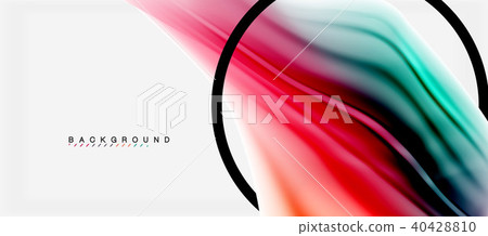 Blurred fluid colors background, abstract waves lines, vector illustration 40428810