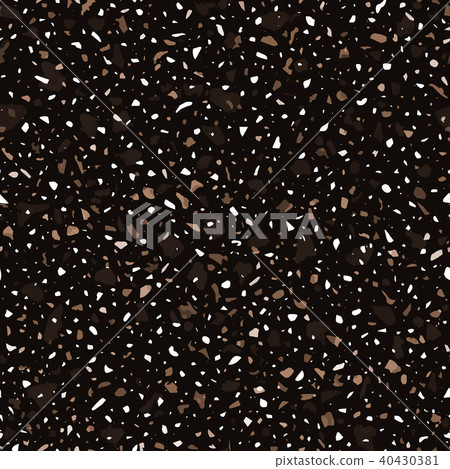 Terrazzo flooring vector seamless pattern in brown colors 40430381