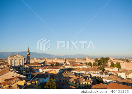 View of Cittadella, walled city in Italy 40431365
