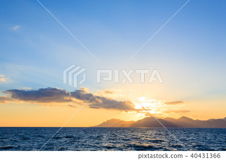Sunset from the port of Cannes, France Sunset from the port of Cannes, France 40431366