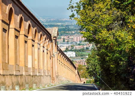 Bologna, Italy. Famous San Luca's porch : the longest portico in the world Bologna, Italy. Famous San Luca's porch : the longest portico in the world 40431922