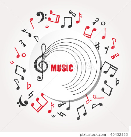 Music circle background 40432333