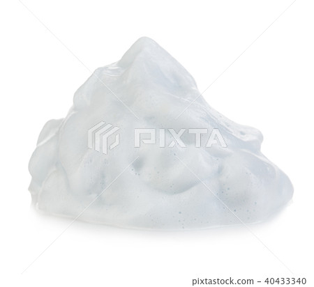 White foam cream mousse soap lotion isolated. White foam cream mousse soap lotion isolated. 40433340