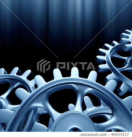 White gears and cogs macro 40433517