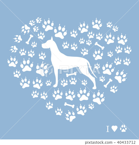 great dane silhouette on a background of dog great dane silhouette on a background of dog 40433712