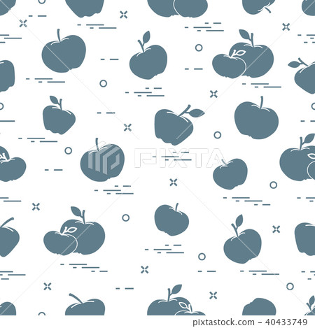 Apples juicy fruit Seamless pattern. Apples juicy fruit Seamless pattern. 40433749