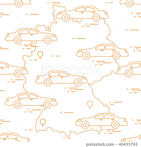 Pattern with cars and map of Germany Travel and Pattern with cars and map of Germany Travel and 40433791