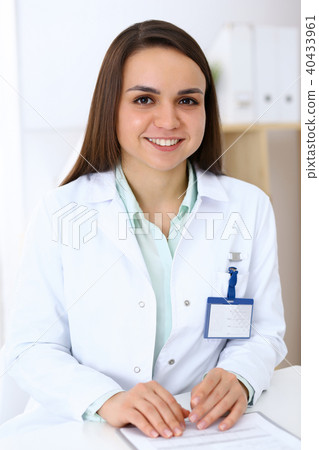Woman doctor at work in hospital office. Medicine and health care concept 40433961