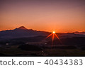 日本鳥取縣，日本100座著名的山脈，早晨的太陽大山，四季的男性人物，山的美景 40434383