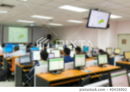 Abstract blur people meeting in seminar room, educ Abstract blur people meeting in seminar room, educ 40438902