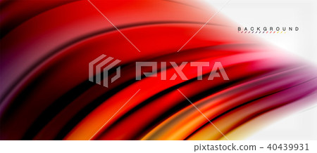 Blurred fluid colors background, abstract waves lines, vector illustration 40439931