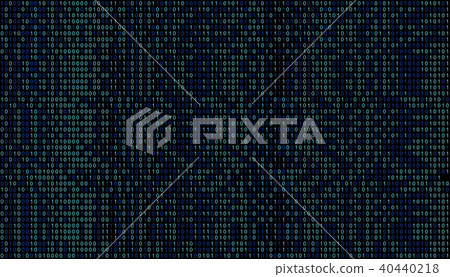 01 or binary data on the computer screen isolated 40440218