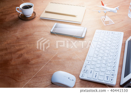Office desk wood table of Business workplace  40441530