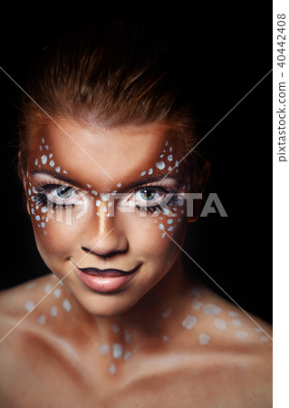Girl with makeup deer 40442408