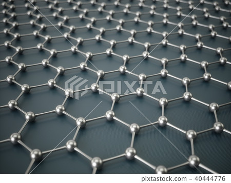 3D Rendering Graphene molecular grid 40444776