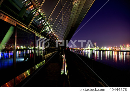 <Factory Nightscape> Yokkaichi Industrial Area Lake Kasumigaura 40444878
