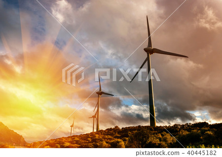 Windmills for electric power production Windmills for electric power production 40445182