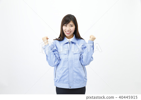 Woman dressed in work clothes Woman dressed in work clothes 40445915