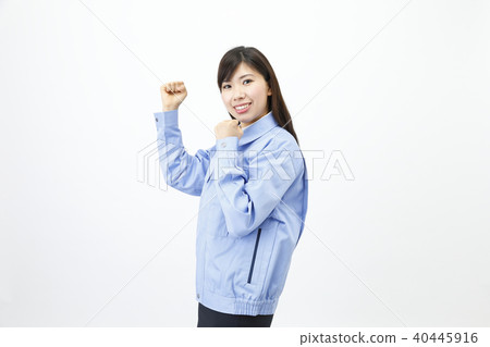 Woman dressed in work clothes Woman dressed in work clothes 40445916