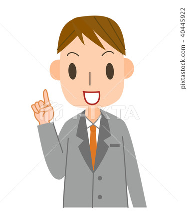 Man in suit, pointing hand Man in suit, pointing hand 40445922