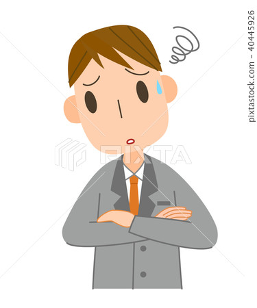 Man in a suit, troubled 40445926
