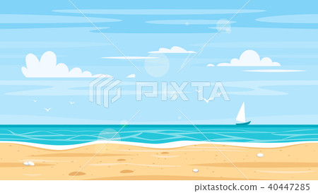 Seamless landscape with sea shore Seamless landscape with sea shore 40447285