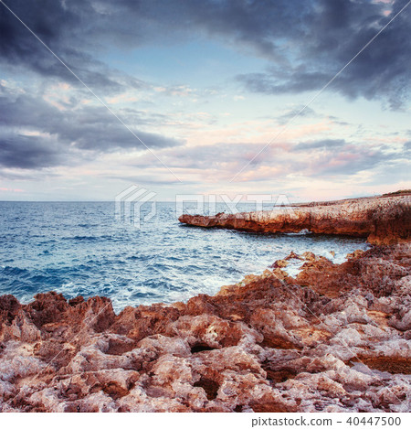 Spring panorama of sea coast city Trapany. Sicily, Italy, Europe Spring panorama of sea coast city Trapany. Sicily, Italy, Europe 40447500